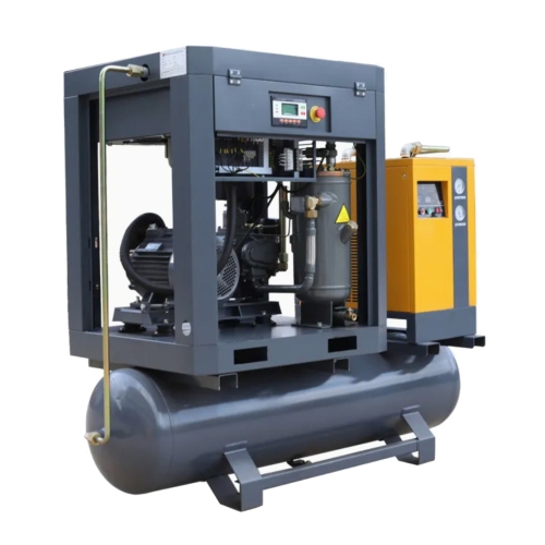 Kompresor śrubowy 15kW | 1500L/min | Zbiornik 500L i Osuszacz
